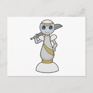 Cartão Postal Peça de xadrez para espadas