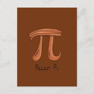 Cartão postal Pecan Pi Cute Math Pi Day