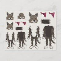 peças de papel da boneca do filhote de cachorro