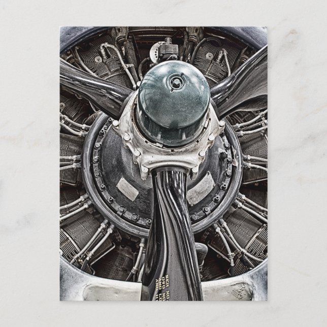 Cartão Postal Peças do avião Vintage (Frente)