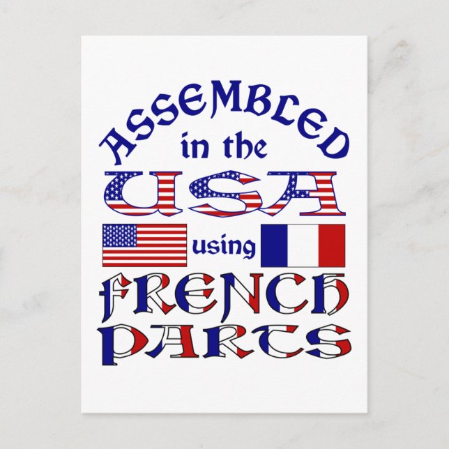 Cartão Postal Peças Francesas (Frente)