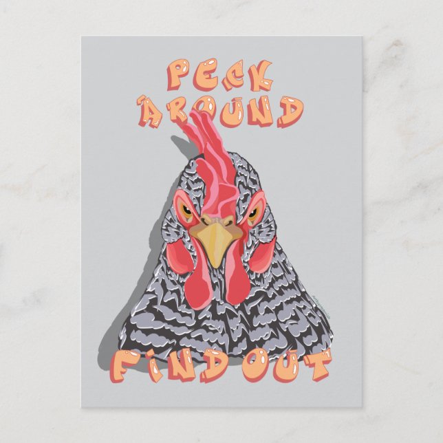 Cartão Postal Peck Aproxima Descubra — pedido de picada de frang (Frente)