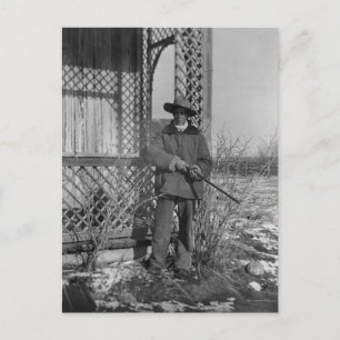 Cartão Postal Pecuarista Cowboy ou Fora da Lei Canadense do Velh
