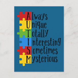 Cartão Postal Pedaços de Autismo
