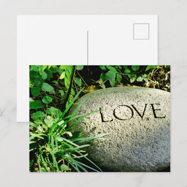 Cartão Postal Pedra "Amor" (Frente/Verso)