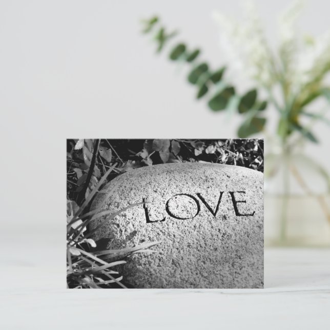 Cartão Postal Pedra "Amor" (Em pé/Frente)