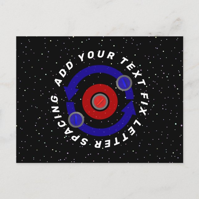 Cartão Postal Pedra Curling rolando como a órbita da Terra (Frente)