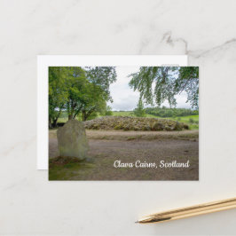 Cartão Postal Pedra em Pé em Clava Cairns, Escócia