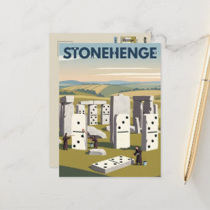 Cartão Postal Pedra engraçada Stonehenge WPA Viagem