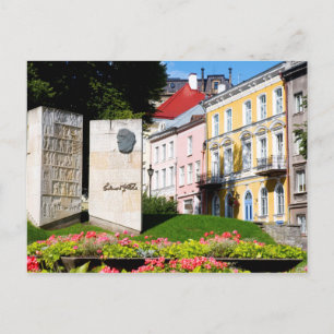 Cartão Postal Pedra Memorial a Edward Wilde, Tallinn, Estônia