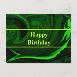 Cartão Postal pedra verde-malaquita de textura, personalizada