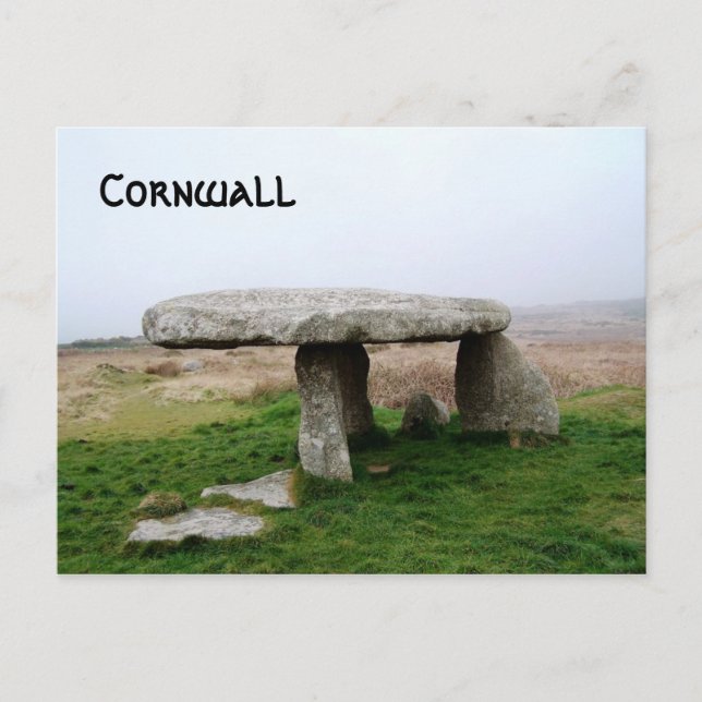 Cartão Postal Pedras eretas Cornualha Inglaterra do Quoit de (Frente)
