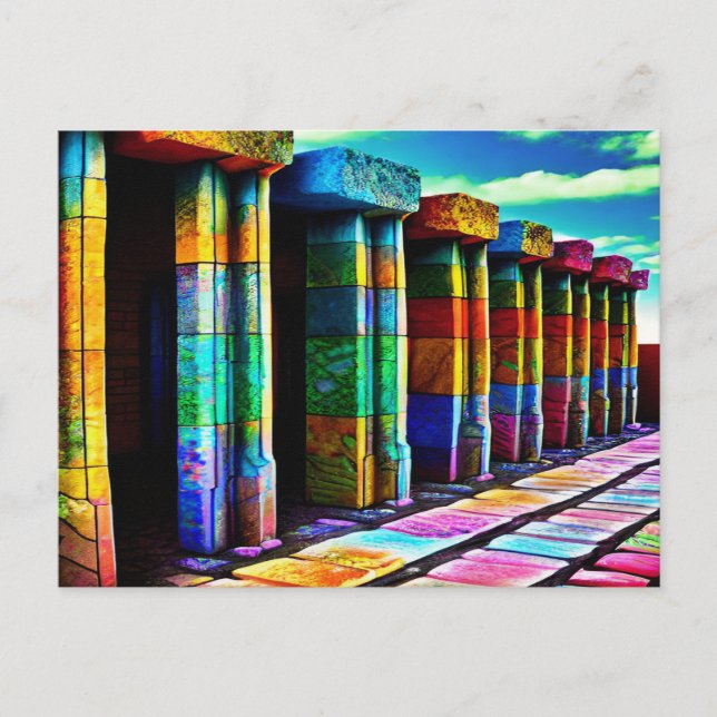 Cartão Postal Pedras Psicodélicas (Frente)