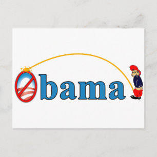 Cartão Postal Pee on Obama