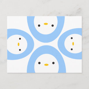 Cartão Postal Peekaboo Penguins