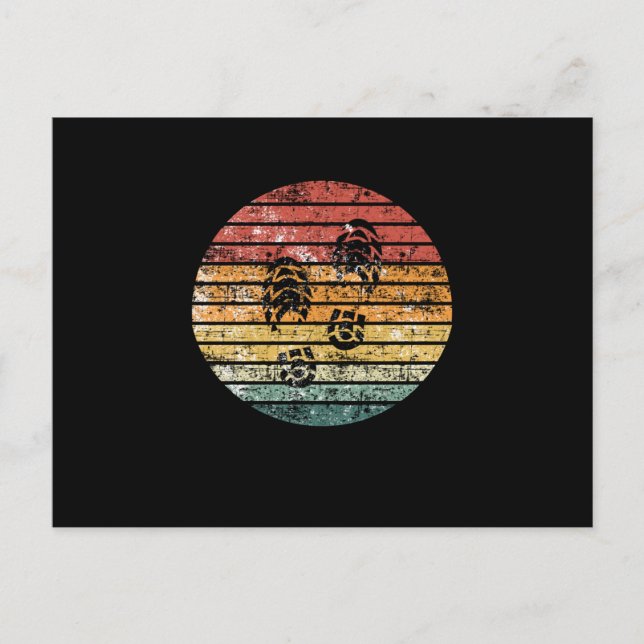 Cartão Postal Pegada de Botas de Caminho (Frente)