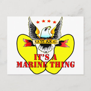 Cartão Postal Pegadas Amarelas do USMC É Uma Coisa de Fuzileiro
