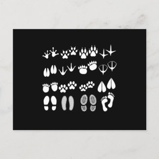 Cartão Postal Pegadas Animais Fazendas Farmer Galinha Presente
