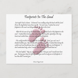 Cartão Postal Pegadas Na Areia