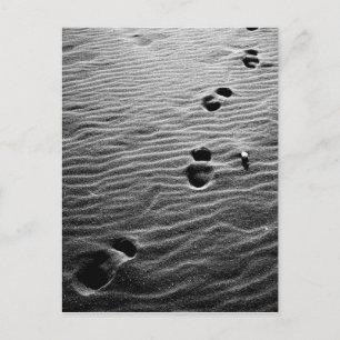 Cartão Postal Pegadas na areia