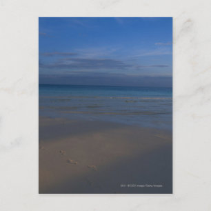 Cartão Postal Pegadas na praia