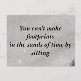 Cartão Postal Pegadas no cartão-postal de areia