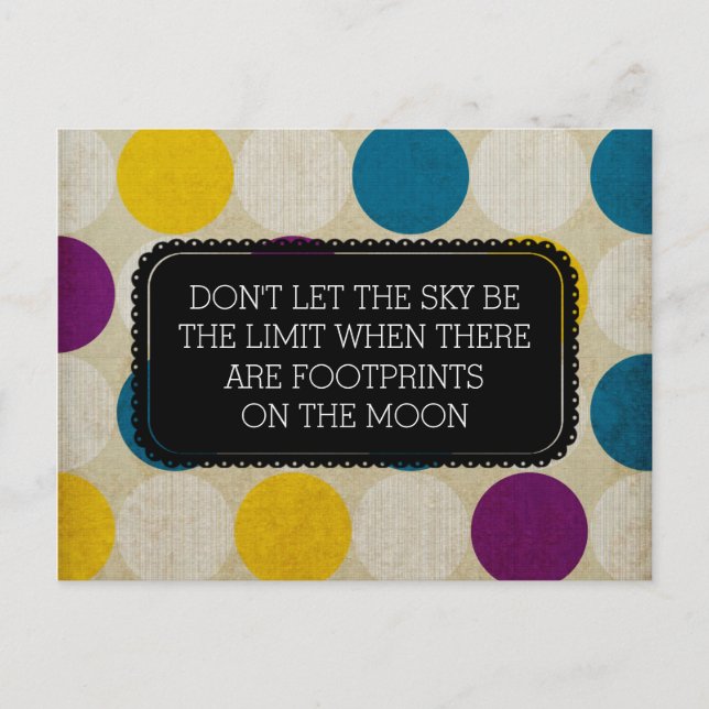 Cartão Postal Pegadas No Cartaz Da Lua (Frente)
