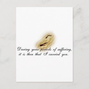 Cartão Postal Pegadas-poema