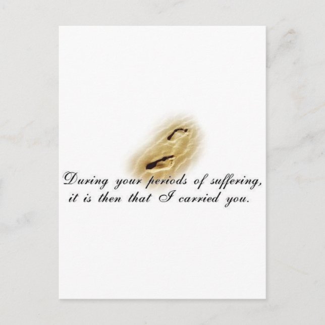 Cartão Postal Pegadas-poema (Frente)