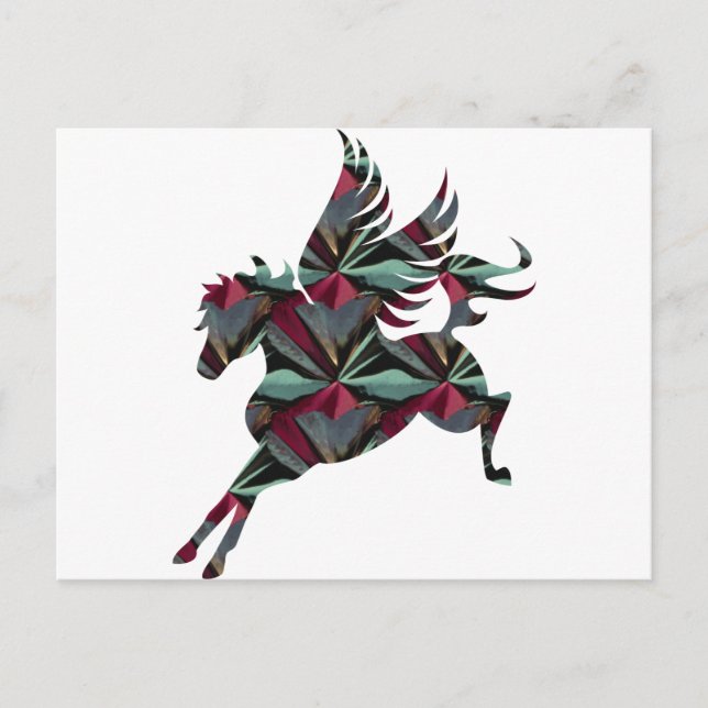 Cartão Postal Pegasus Horse (Frente)
