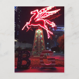 Cartão Postal Pegasus Red Flying Horse em Dallas