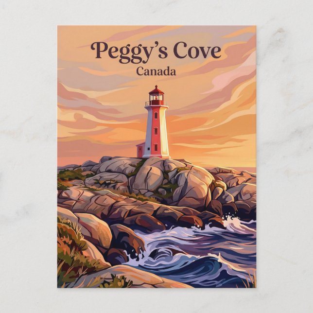 Cartão Postal Peggy's Cove Canadá (Frente)