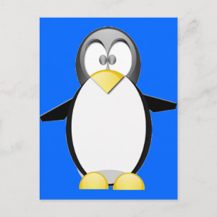 Cartão Postal Pegue Um Penquim