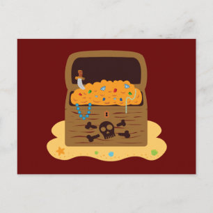 Cartão Postal Peito do tesouro de pirata