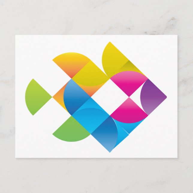 Cartão Postal peixe-arco-íris tropical engraçado (Frente)