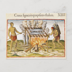 Cartão Postal Peixe cozinhar