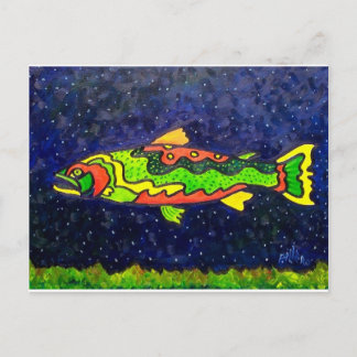 Cartão Postal Peixe de cor