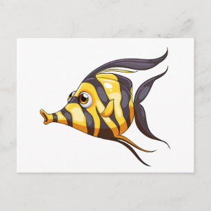 Cartão Postal Peixe de cor listrada
