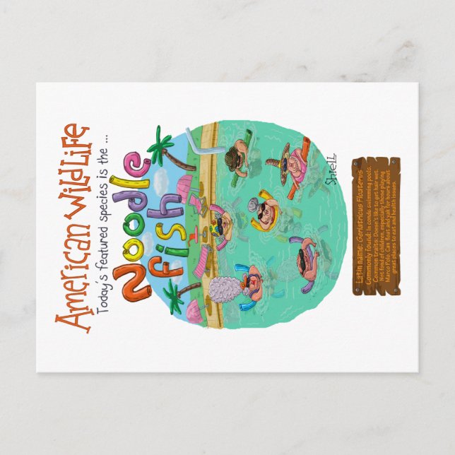 Cartão Postal Peixe de Noodle Americano (Frente)