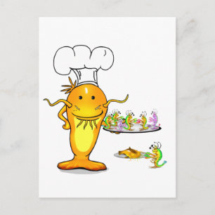Cartão Postal Peixe-gato-do-chef