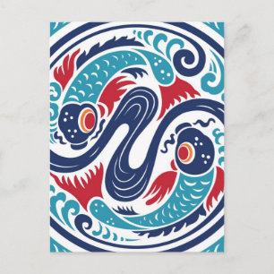 Cartão Postal Peixe Gêmeo