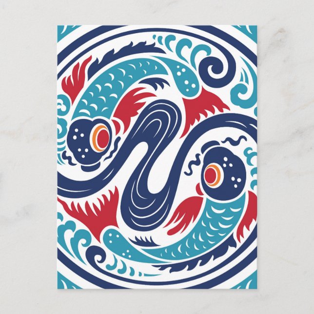 Cartão Postal Peixe Gêmeo (Frente)