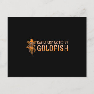 Cartão Postal Peixe Goldfish Facilmente Distraído Por Peixes Ani