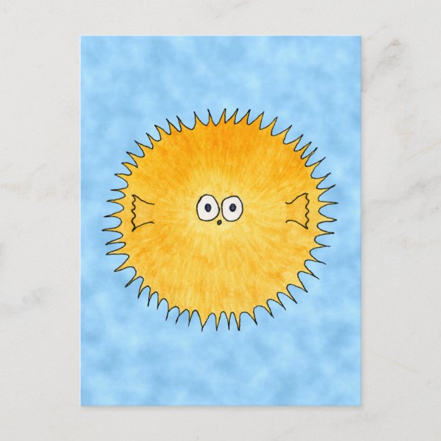 Cartão Postal Peixe Porco-espinho. (Frente)