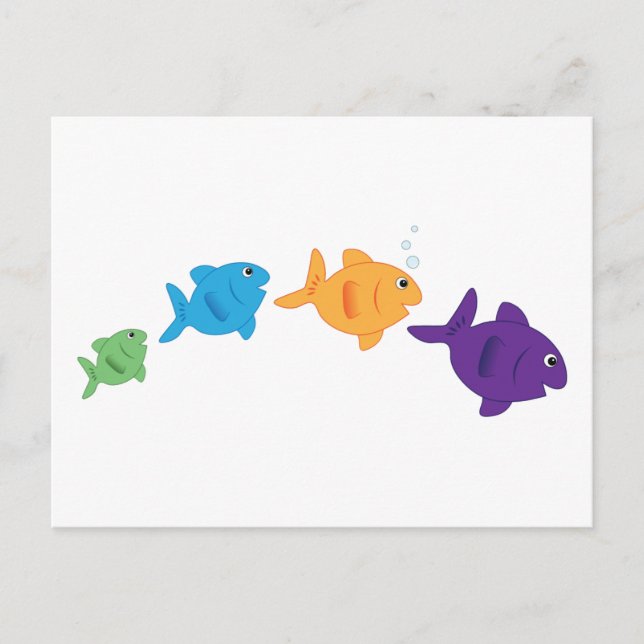 Cartão Postal Peixe Pulando (Frente)