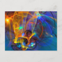 Peixe-salto Sunset - abstrato digital colorido