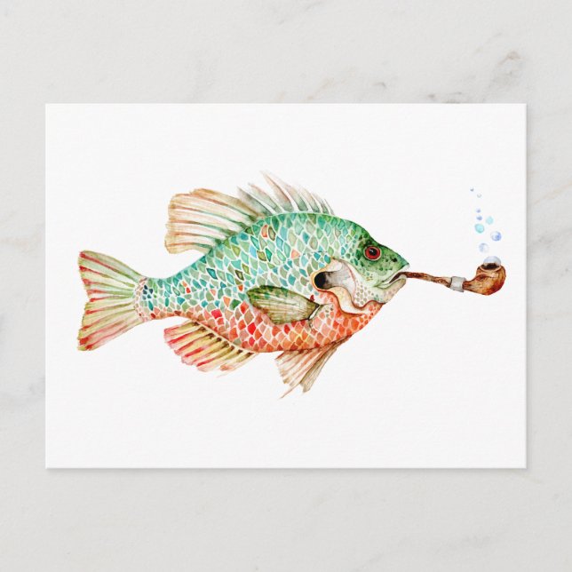 Cartão Postal Peixes com tubagem (Frente)