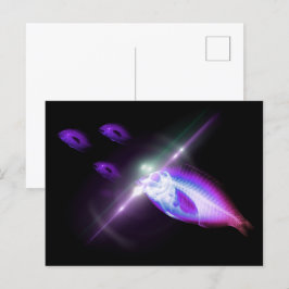 Cartão Postal Peixes de raios X Jantes de caça 6