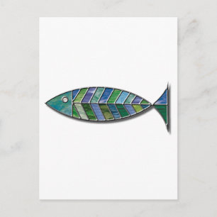 Cartão Postal Peixes De Vidro Mantidos