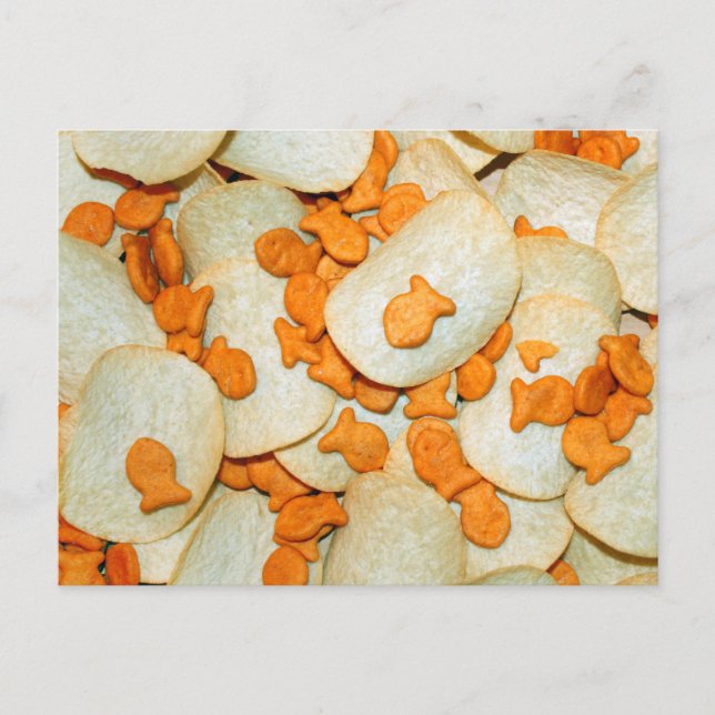 Cartão Postal Peixes E Chips (Frente)